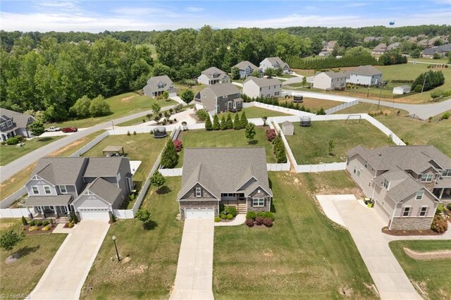 8003 Helison Ct, Stokesdale, NC 27357 - aerial overview of property's location featuring nearby suburban area