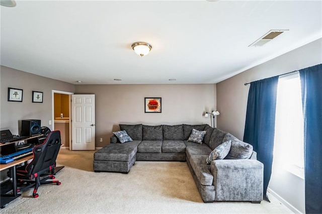 view of carpeted living room