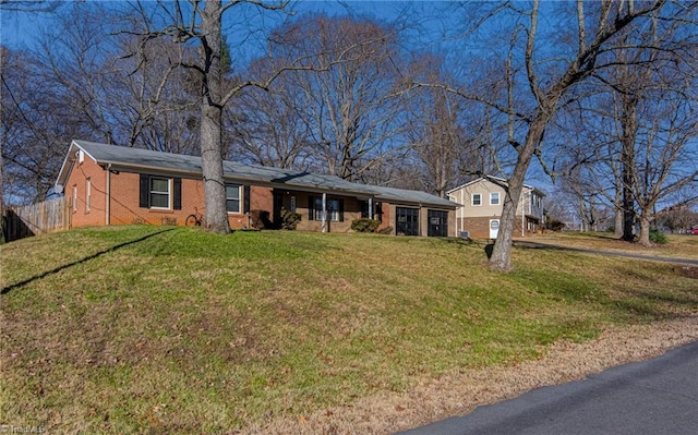 view of front of home with a front yard