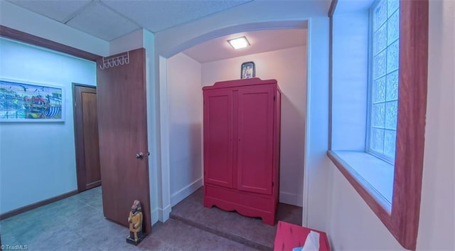 235 Hogan Bowers Rd, Thomasville, NC 27360 - hall with arched walkways and baseboards