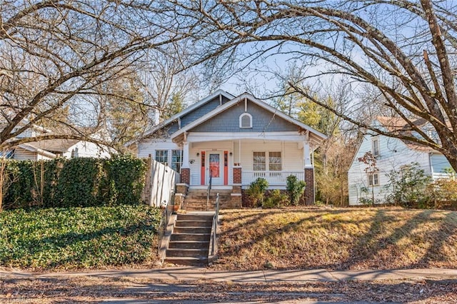 view of front facade with covered porch