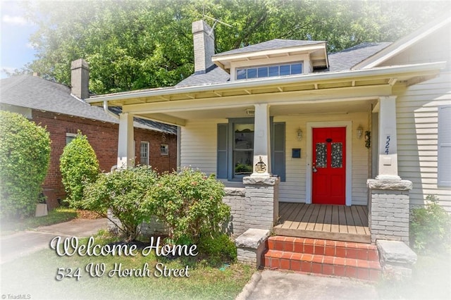 524 Horah St, Salisbury, NC 28144 - view of front of property featuring a porch and a shingled roof