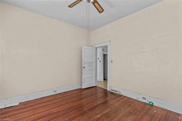 524 Horah St, Salisbury, NC 28144 - empty room featuring wood finished floors and ceiling fan
