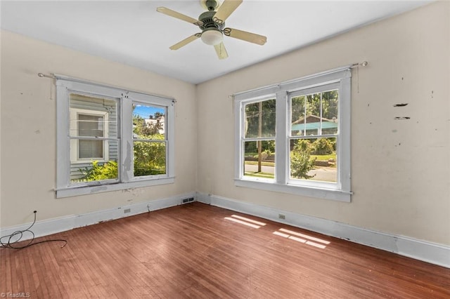 524 Horah St, Salisbury, NC 28144 - empty room with wood finished floors and ceiling fan