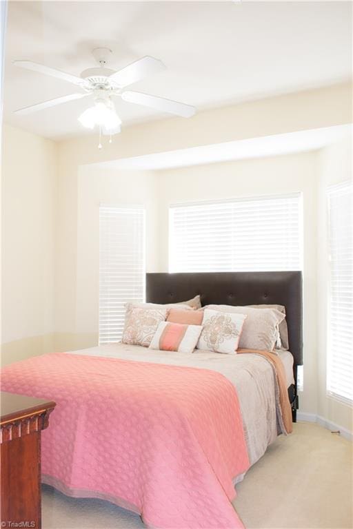 3029 Zacharys Keep Ct, Winston-Salem, NC 27103 - bedroom featuring a ceiling fan and light colored carpet