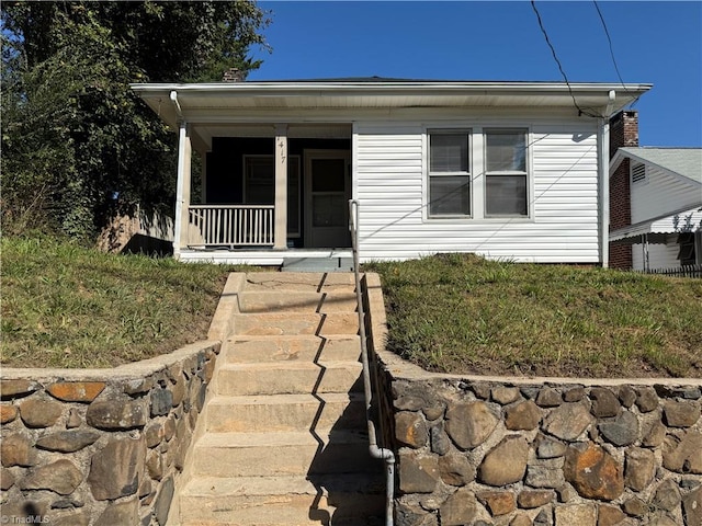 view of front of home with a porch