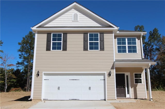 view of front of house featuring a garage