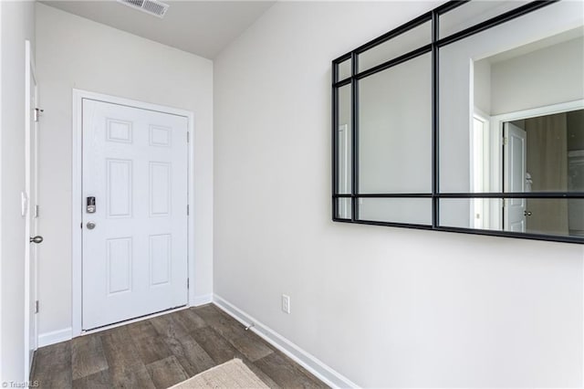 entryway featuring dark hardwood / wood-style floors