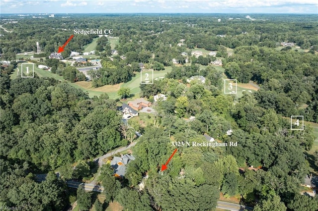 aerial view with a view of trees