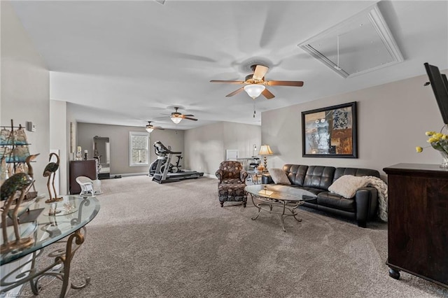 view of carpeted living room