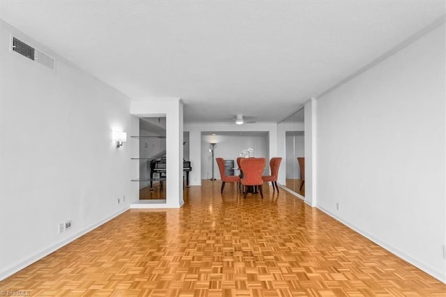1101 N Elm St Unit 902, Greensboro, NC 27401 - dining space with ceiling fan and baseboards
