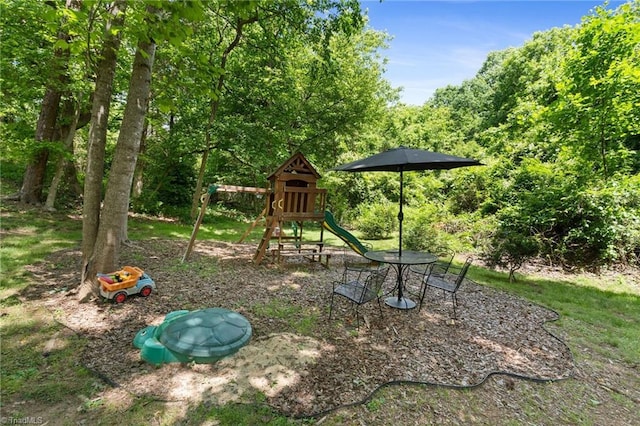view of play area