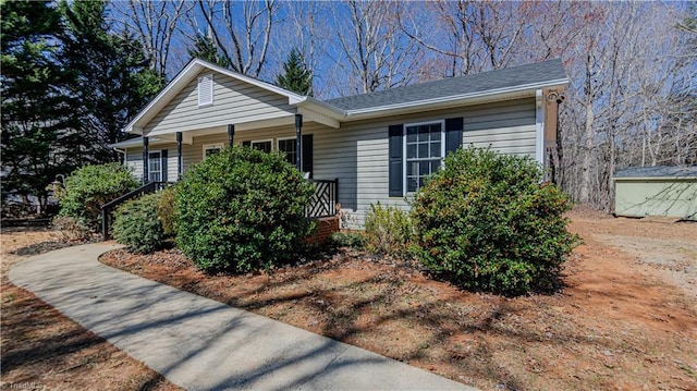 view of front of house featuring covered porch