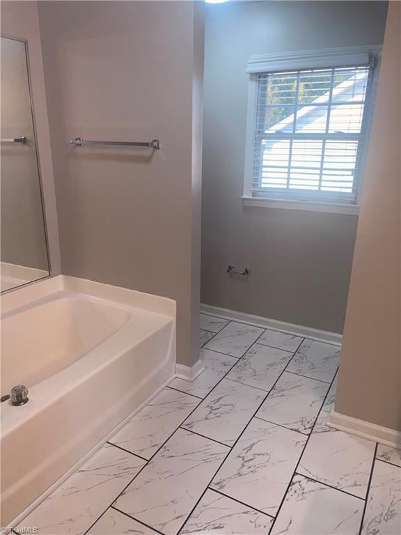 bathroom featuring a bathing tub