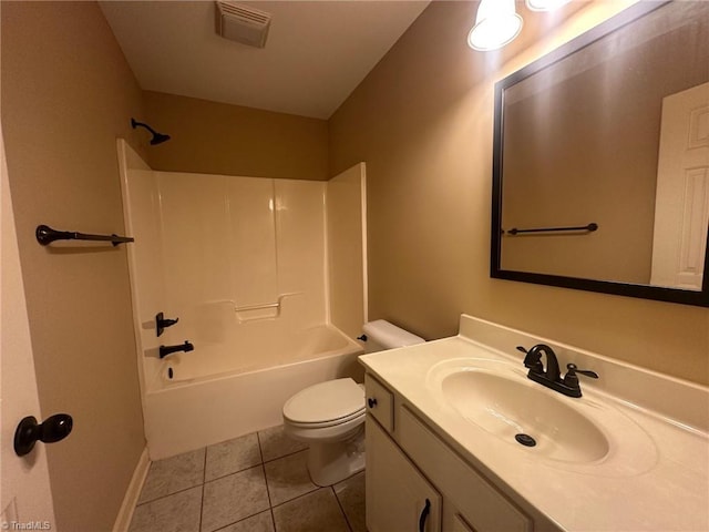 4727 Eagle Path, Winston-Salem, NC 27127 - bathroom with toilet, tile patterned floors, vanity, shower / washtub combination, and baseboards