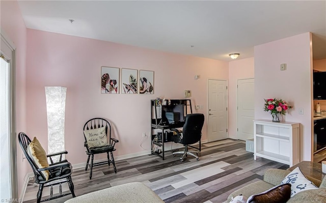 6801 Hanesbrook Cir Unit 104, Clemmons, NC 27012 - office area featuring wood finished floors