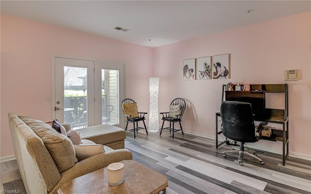 6801 Hanesbrook Cir Unit 104, Clemmons, NC 27012 - office area featuring wood finished floors and baseboards