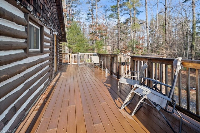 view of wooden deck