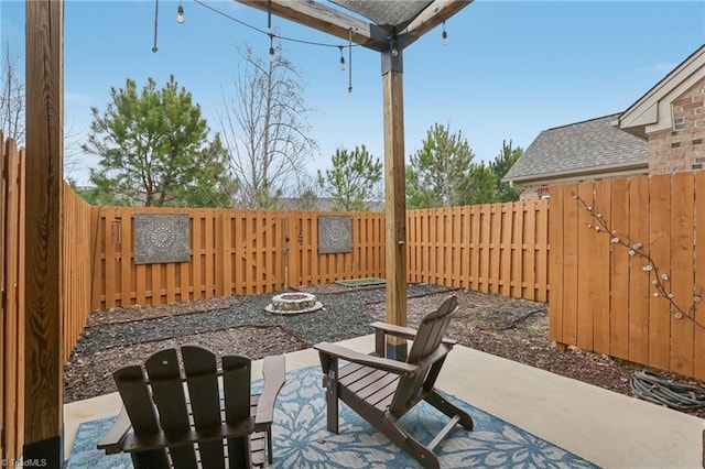 view of patio / terrace featuring a fenced backyard