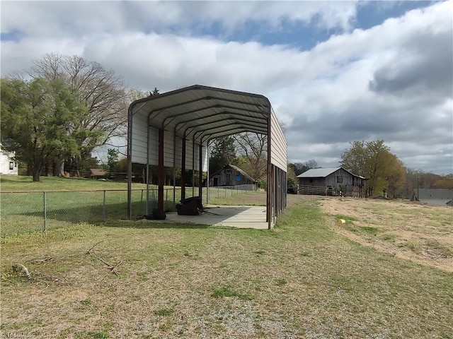 345 Anderson Rd, Eden, NC 27288 - view of yard with a detached carport and fence