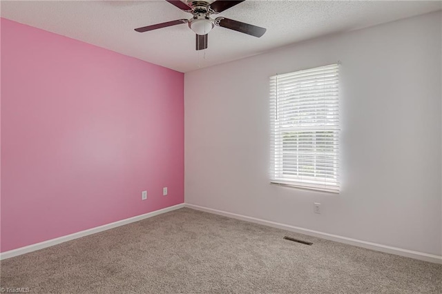 261 Williamsgate Ct, Winston-Salem, NC 27107 - carpeted empty room featuring ceiling fan, baseboards, and a textured ceiling
