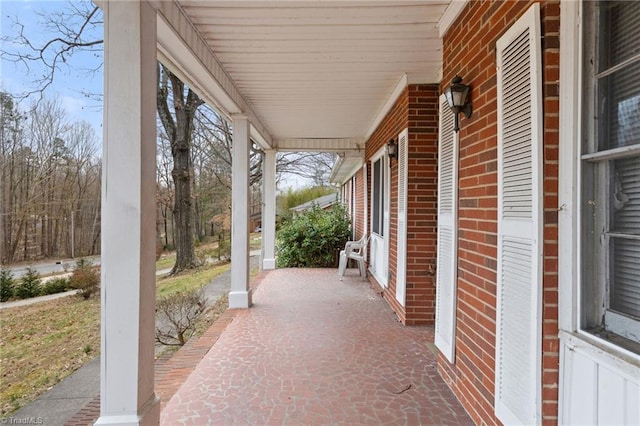 view of patio / terrace with a porch