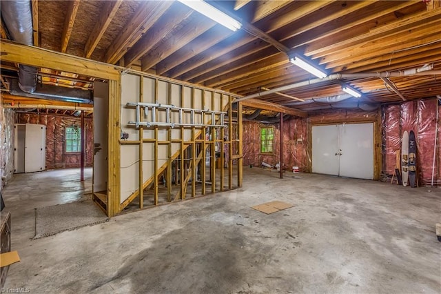 basement featuring healthy amount of natural light