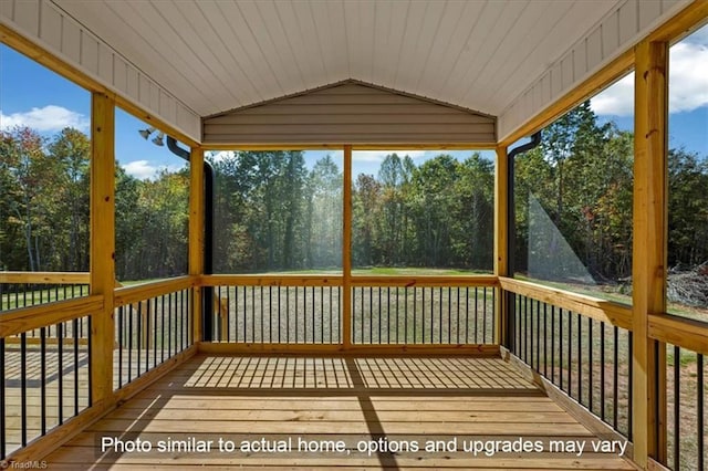 unfurnished sunroom with a healthy amount of sunlight