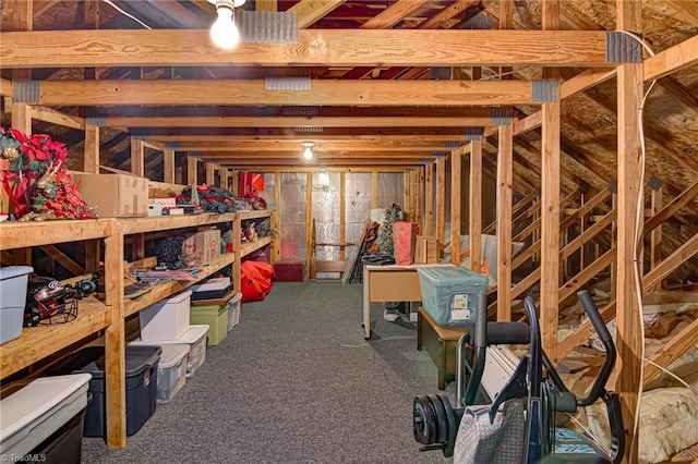 view of storage room