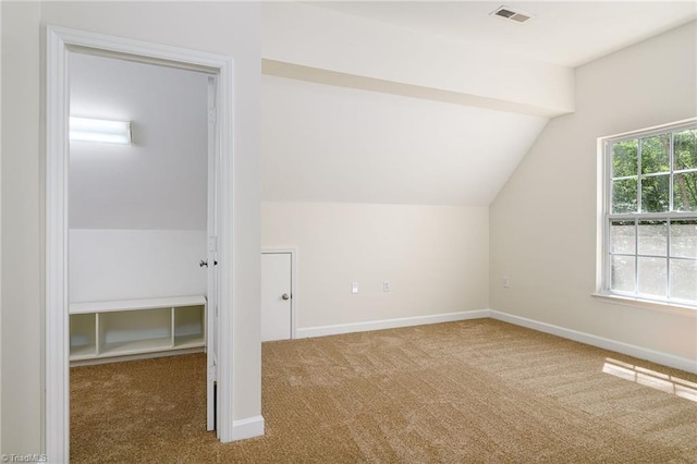 3820 Wayfarer Dr, Greensboro, NC 27410 - bonus room with carpet floors, vaulted ceiling, and baseboards