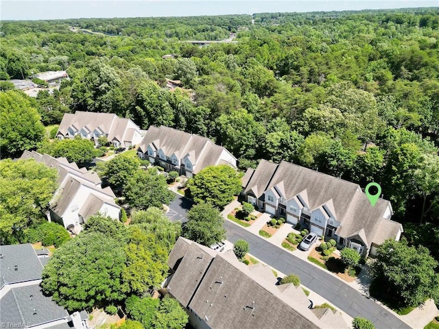 3820 Wayfarer Dr, Greensboro, NC 27410 - aerial view of residential area featuring a forest