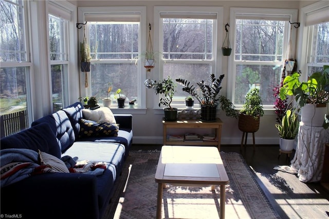 view of sunroom