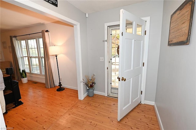 interior space with light wood-type flooring