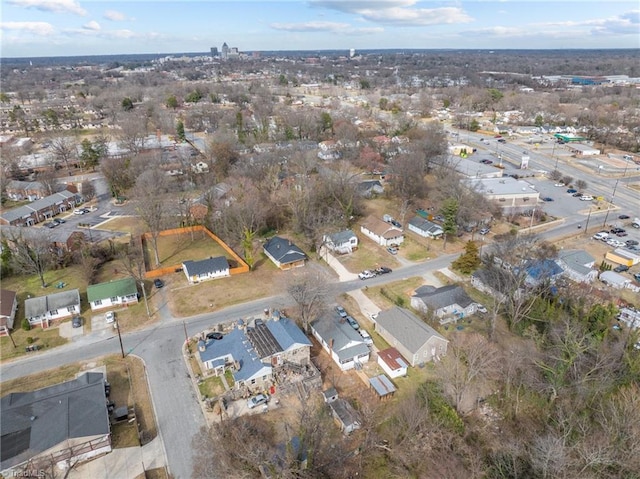 birds eye view of property with a residential view