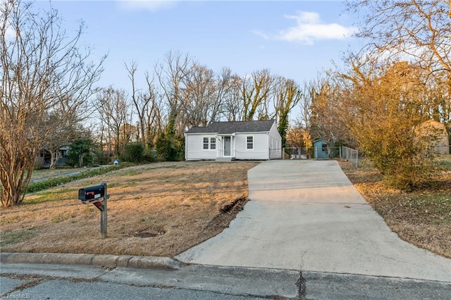 view of single story home