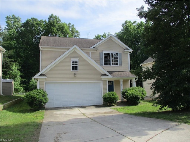 917 Avalon Acres Ct, High Point, NC 27265 - traditional-style house with driveway, a garage, and a front yard