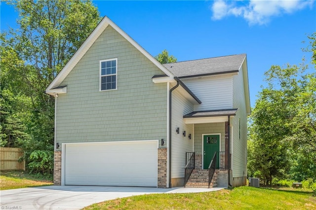 411 Motif Ln, Winston-Salem, NC 27107 - view of front of home with a garage and concrete driveway