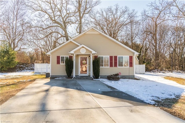 view of front of home