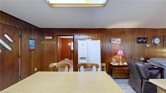 4211 Village Dr, Trinity, NC 27370 - dining space featuring wooden walls and light wood-type flooring