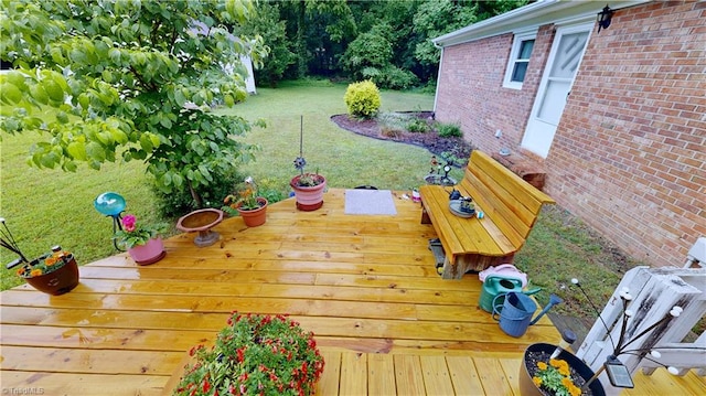 4211 Village Dr, Trinity, NC 27370 - wooden terrace featuring a yard