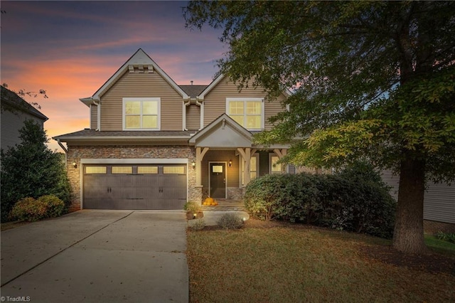 view of front of house featuring a garage