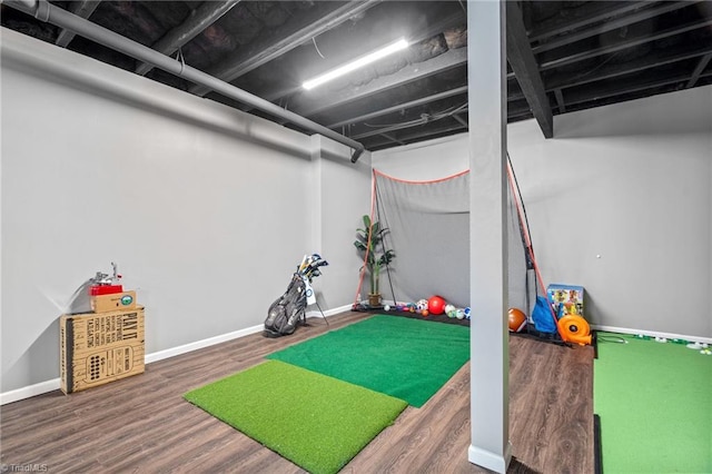 interior space featuring dark hardwood / wood-style flooring