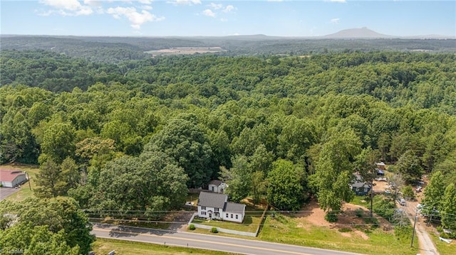 bird's eye view with a mountain view