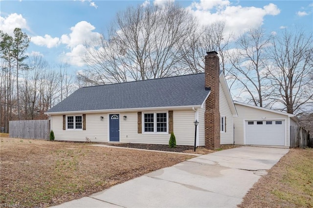 ranch-style house with a garage