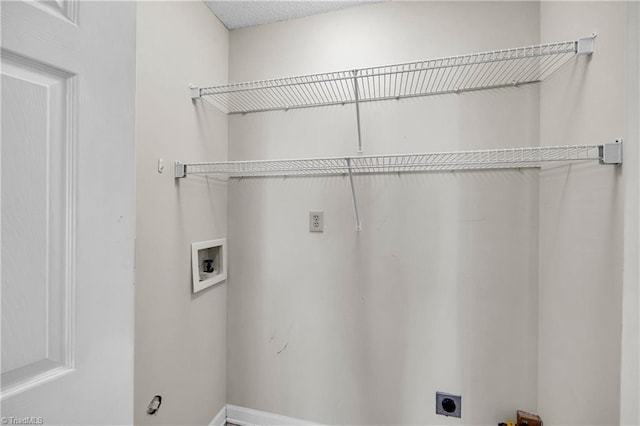 washroom with laundry area, electric dryer hookup, and washer hookup