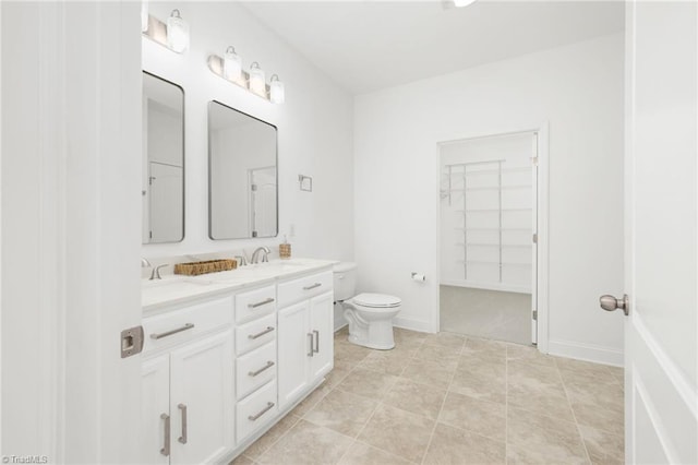 6924 Langdon Village Ct, Clemmons, NC 27012 - bathroom with double vanity and toilet