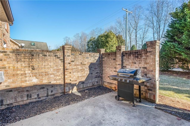 view of patio / terrace with area for grilling