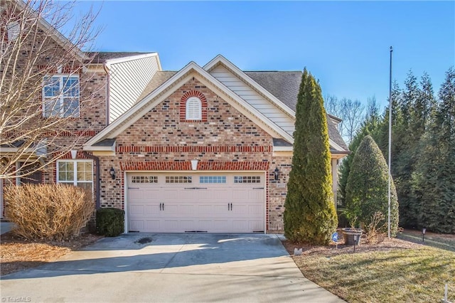 view of property with a garage