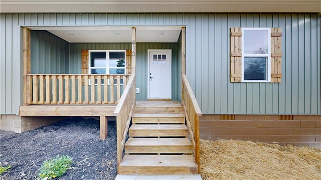 view of doorway to property