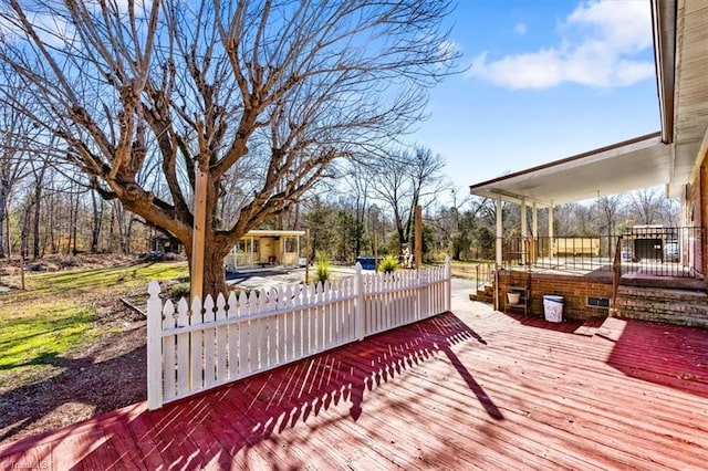 view of wooden terrace